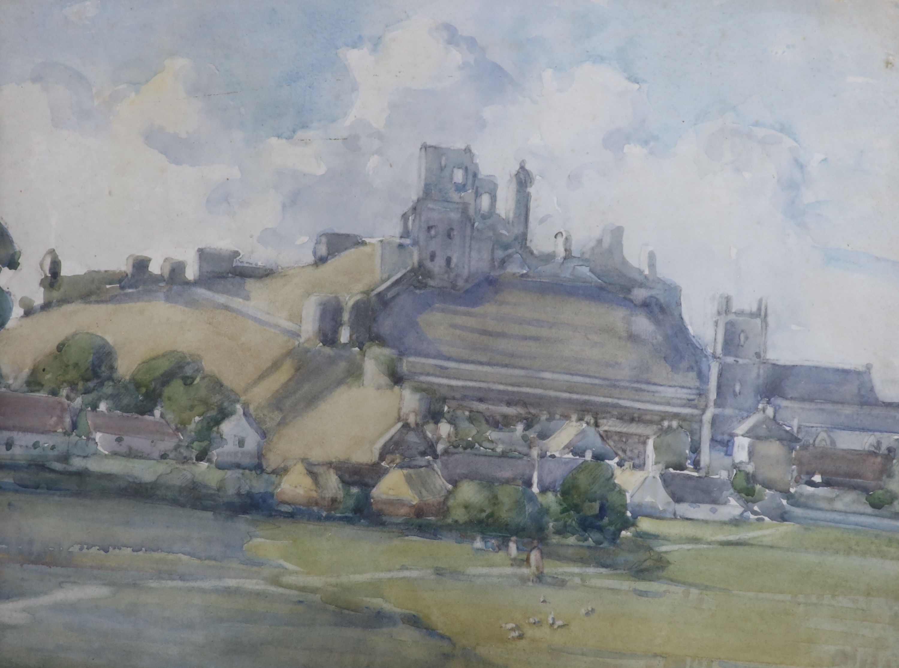 Martin Hardie (1875-1952), watercolour, Port Marech, signed and dated 1920, 24 x 35cm and a similar watercolour of Corfe Castle.